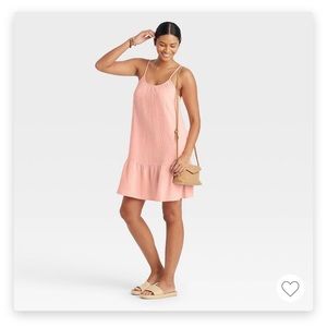 Blush tiered sleeveless dress